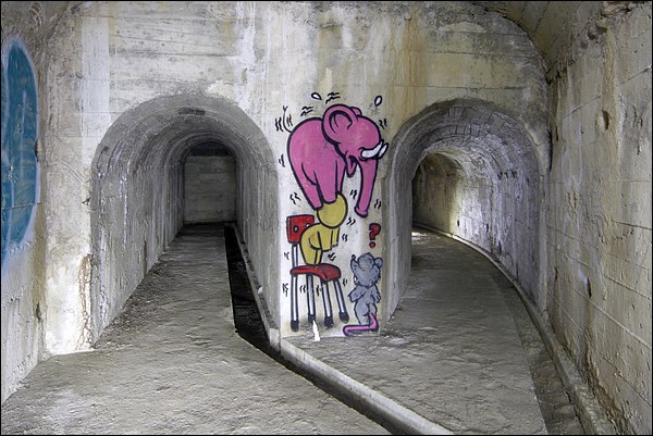 Cataphiles lyonnais et graffiti